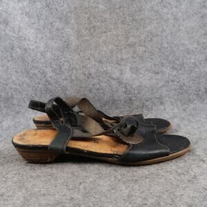 Remonte Shoes Womens 37 Sandals Slingback Open Toe Fashion Casual Leather Black